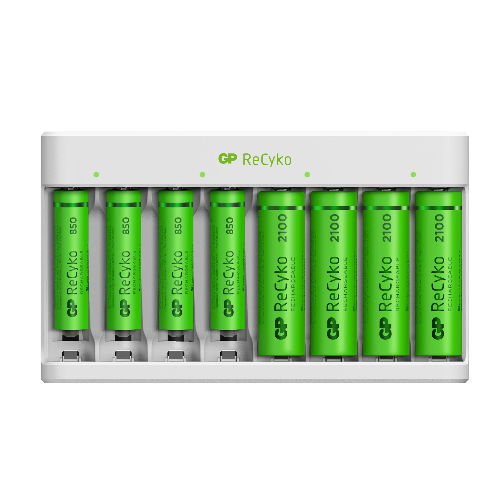 GP Micro-USB batterijlader ReCyko 4x AA 2100 mAh 4x AAA 850mAh
