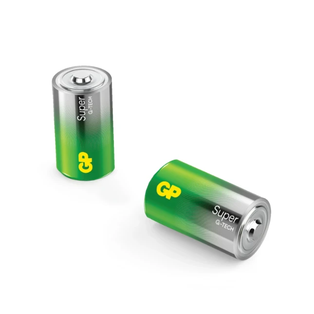 GP Alkaline D batterij Super 1,5V (2 stuks)