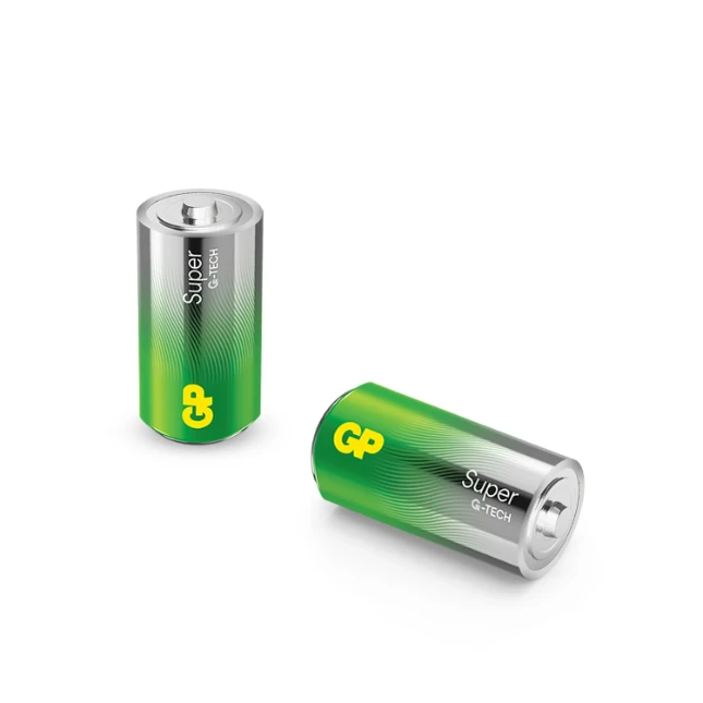GP Alkaline C batterij Super G-TECH 1,5V (2 stuks)