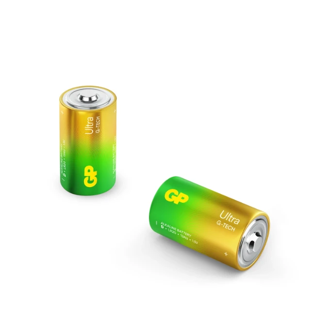 GP Alkaline D batterij Ultra G-TECH 1,5V (2 stuks)