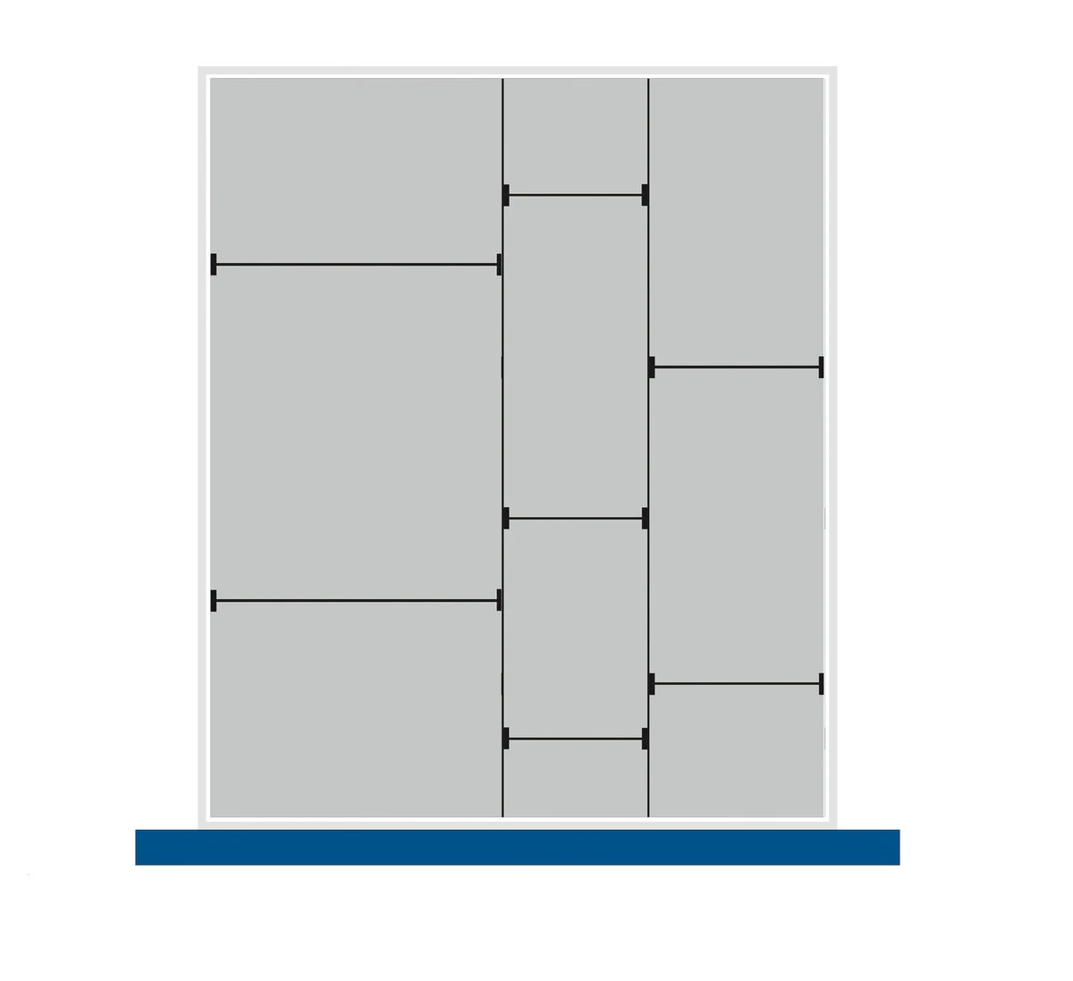 bott Cubio indelingsassortiment 10 compartimenten 650x750x100 mm