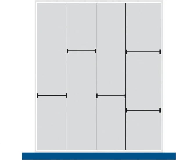 bott Cubio indelingsassortiment 9 compartimenten 650x750x100 mm
