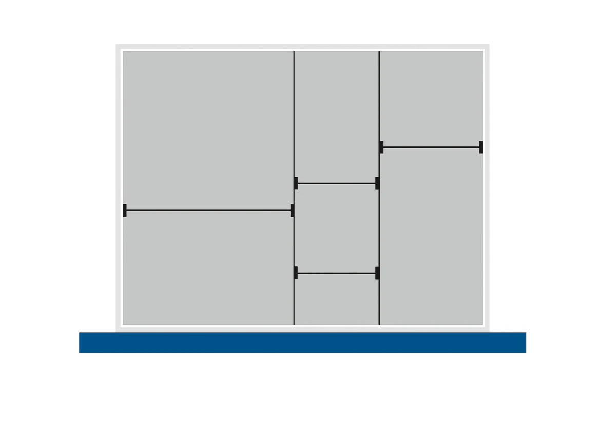 bott cubio divider set tiroir 650x525x150mm acier galvanisé