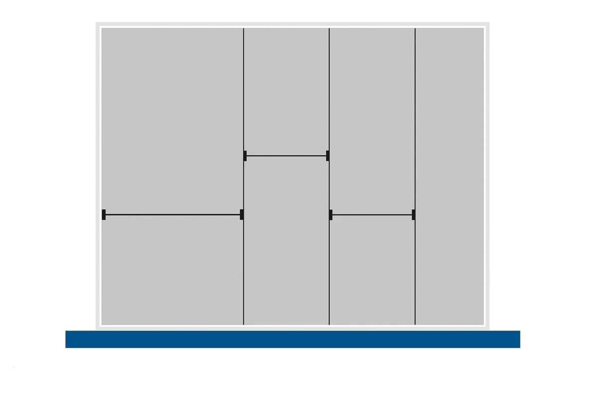 bott Cubio indelingsassortiment 800x650x75mm 7 compartmenten