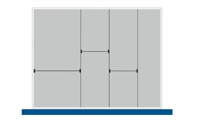 bott Cubio indelingsassortiment 800x650x75mm 7 compartmenten
