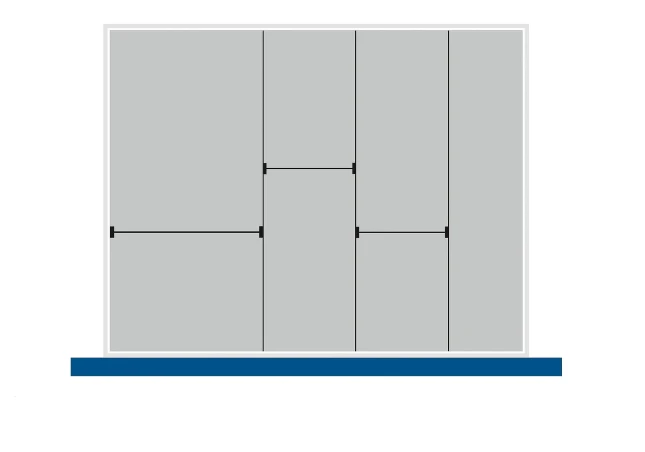 bott Cubio indelingsassortiment 800x650x75mm 7 compartmenten