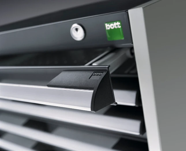 bott Cubio schuifladenkast 11 laden hoogte 1600 mm 200kg RAL 5010
