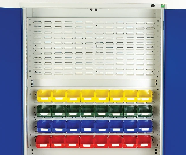 bott Verso systeemkast 1050x550x2000mm 6 lades 1 Perfo achterwand RAL 5010