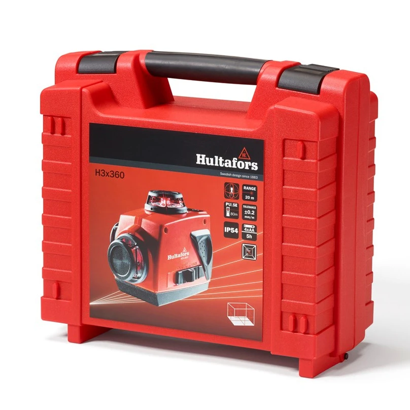 Hultafors Kruislijnlaser H3 rood - 3x360 graden