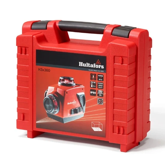 Hultafors Kruislijnlaser H3 rood - 3x360 graden