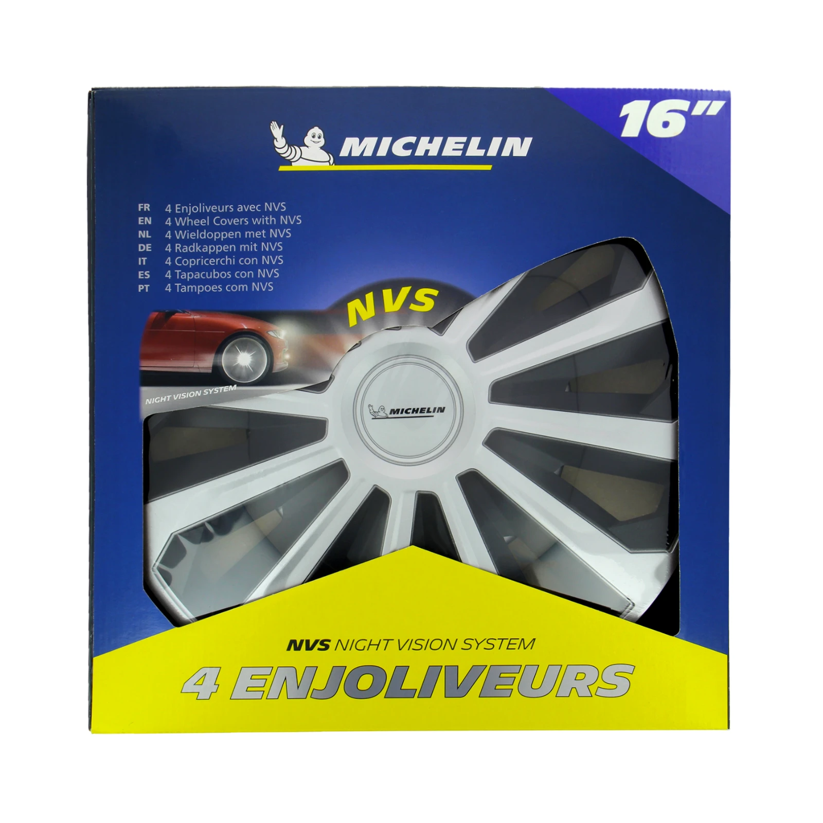 Michelin Wieldoppen 16 inch - zwart/zilver - 4st