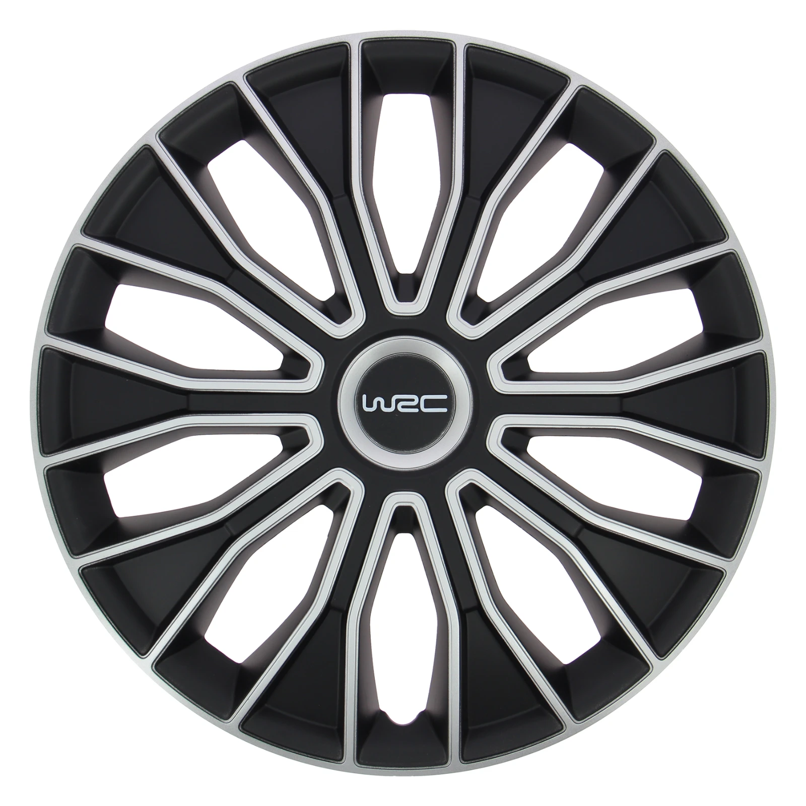 WRC Wieldoppen 13 inch - zwart/zilver - 4st