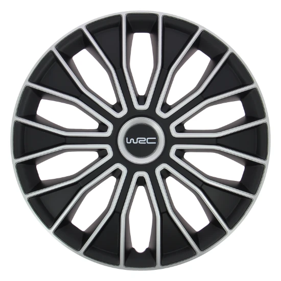 WRC Wieldoppen 13 inch - zwart/zilver - 4st