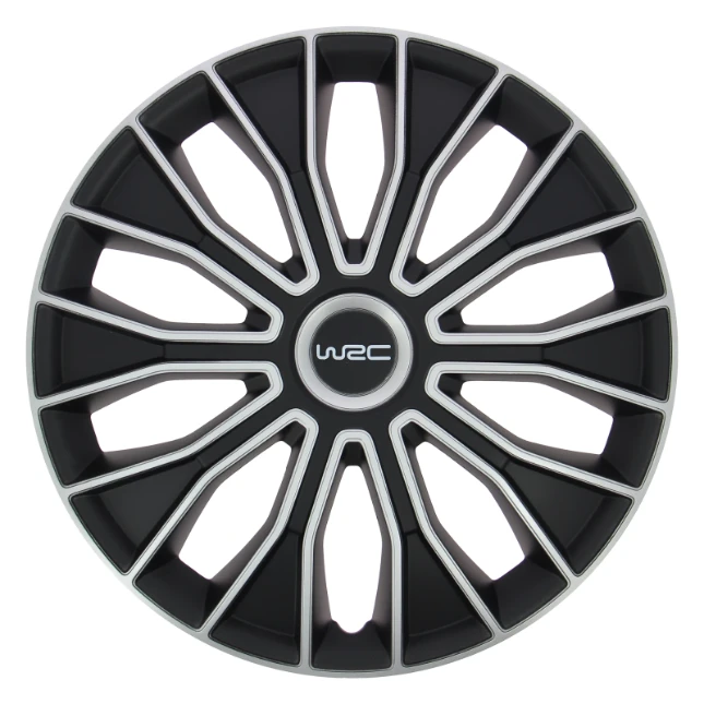 WRC Wieldoppen 13 inch - zwart/zilver - 4st