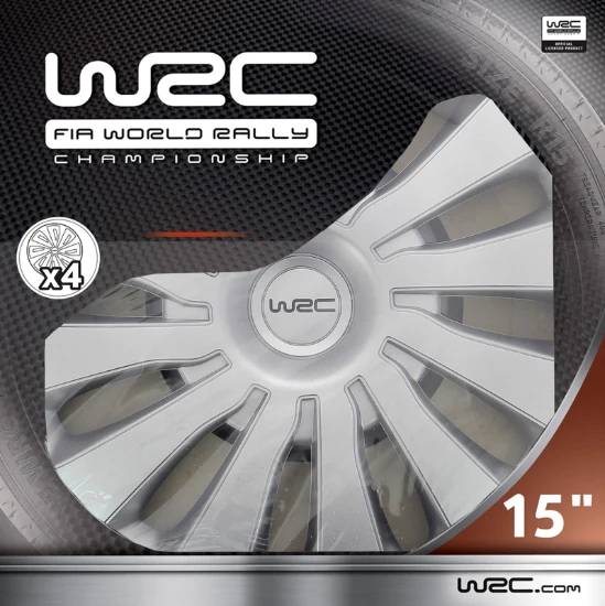 WRC Wieldoppen Sepang 15 inch - zilver - 4 stuks
