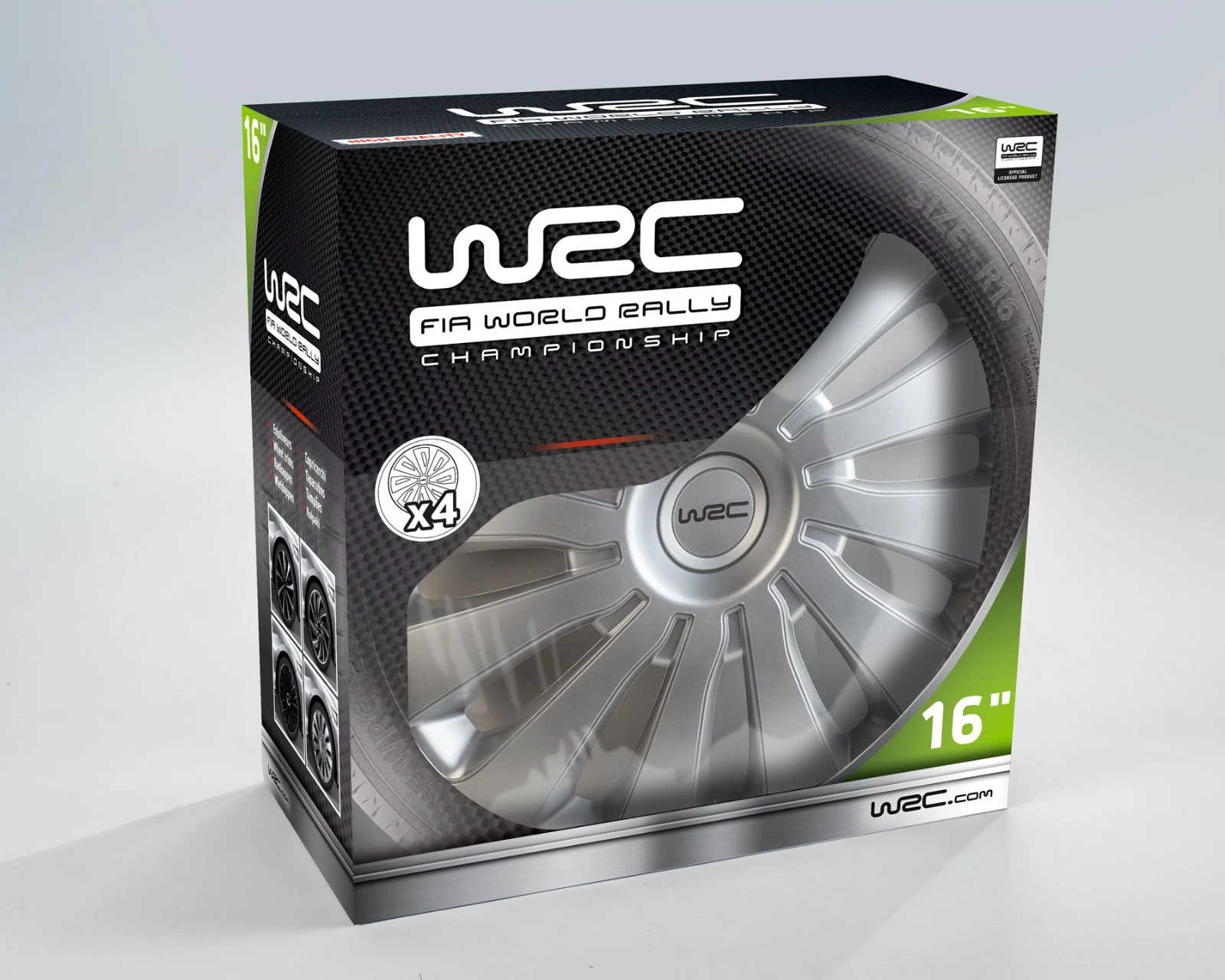 WRC Wieldoppen Sepang 16 inch - zilver - 4 stuks