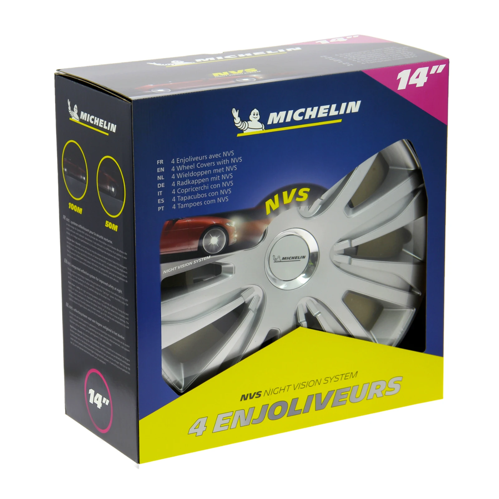 Michelin Wieldoppen 14 inch - chroom - 4st