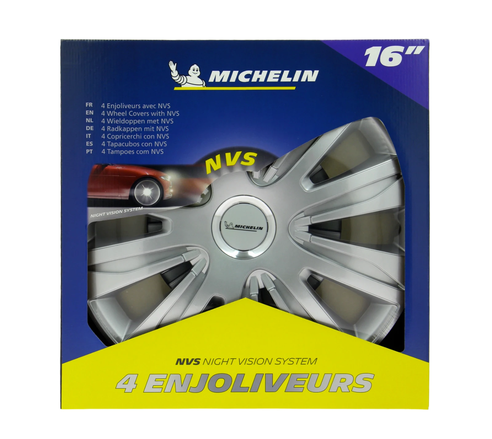 Michelin Wieldoppen 16 inch - chroom - 4st
