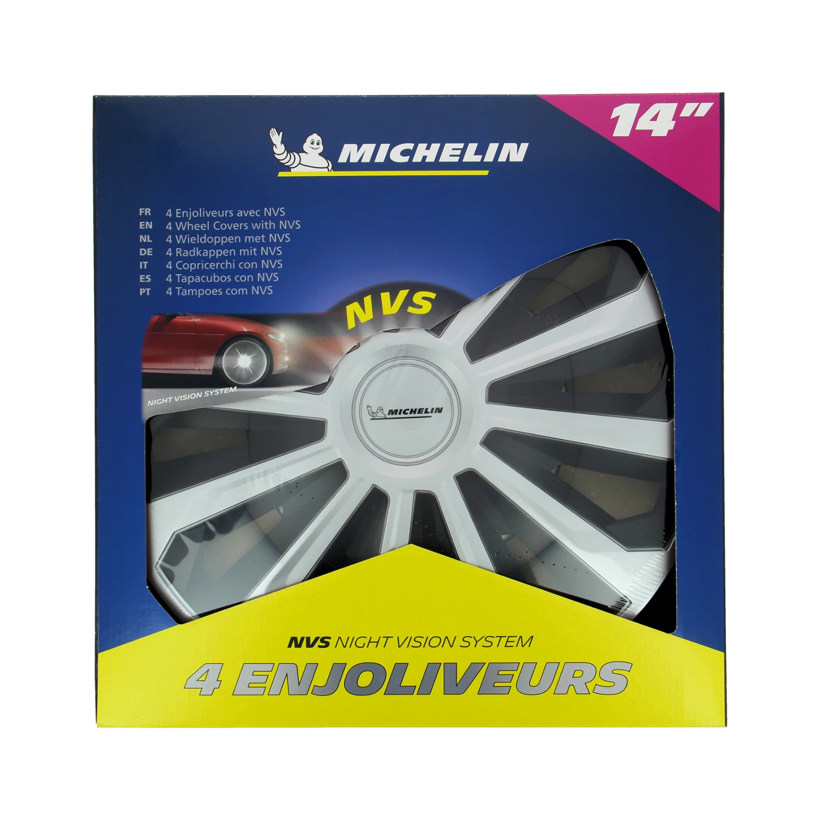 Michelin Wieldoppen 14 inch - zwart/zilver - 4st