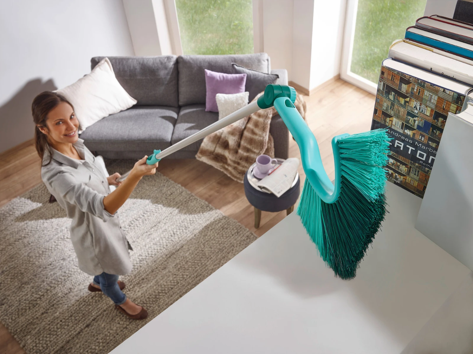 Leifheit Stofbezem Dusty click-system
