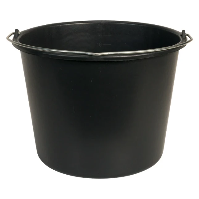 Berdal Emmer Gripline Durable 20L zwart (met knopbeugel en literscala)