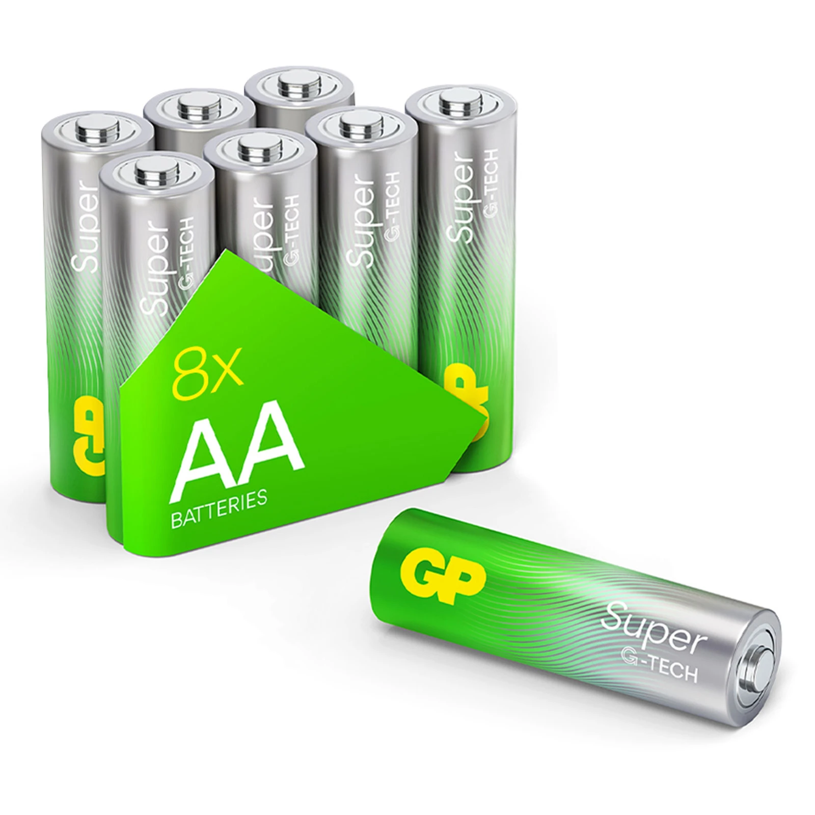 GP AA Alkaline batterij Super G-TECH 1,5V (8 stuks)