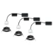 Paulmann LED-inbouwlamp Nova Mini Coin basisset Star zwart O66mm - 3-spots