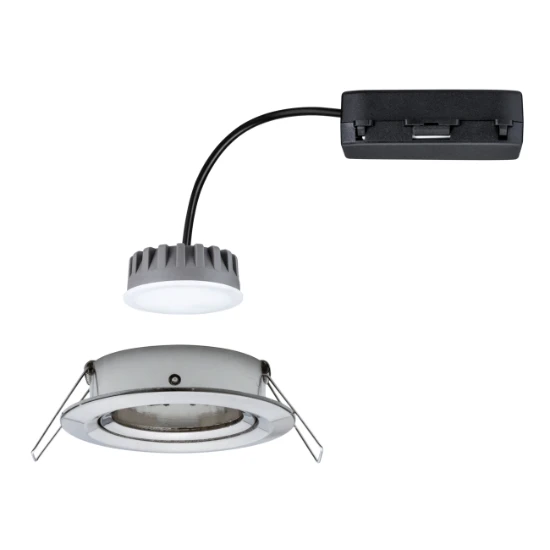 Paulmann LED-inbouwlamp Nova Plus Coin 6W O84 staal - 1-spot