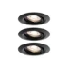 Paulmann LED-inbouwlamp Nova Mini Coin basisset zwart O66mm zwenkbaar - 3-spots