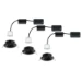Paulmann LED-inbouwlamp Nova Mini Coin basisset zwart O66mm zwenkbaar - 3-spots