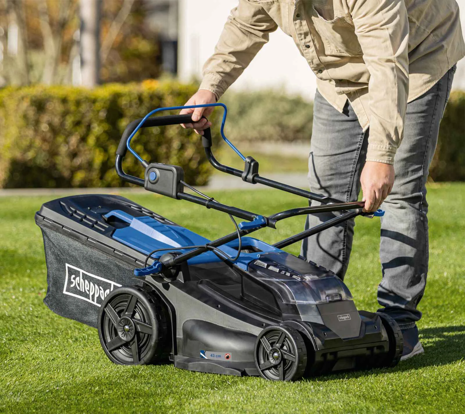 Scheppach Accu Grasmaaier BC-MP430-X - 43cm - incl. accu's en lader
