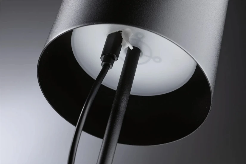 Paulmann LED-tafellamp Tuni 24W IP44 zwart mat