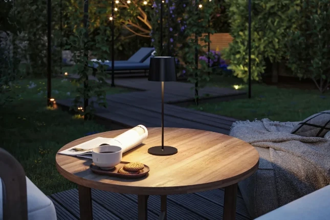 Paulmann Tafellamp Gilo IP44 zwart (oplaadbaar)