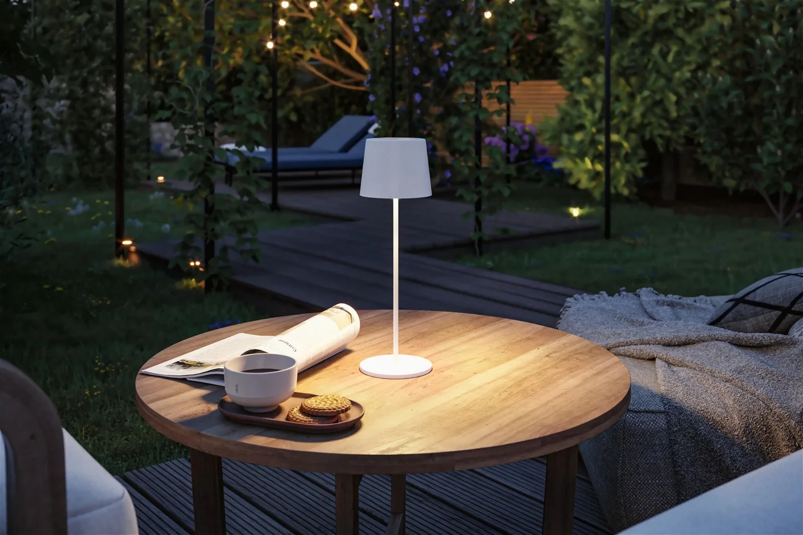 Paulmann Tafellamp Gilo IP44 wit (oplaadbaar)