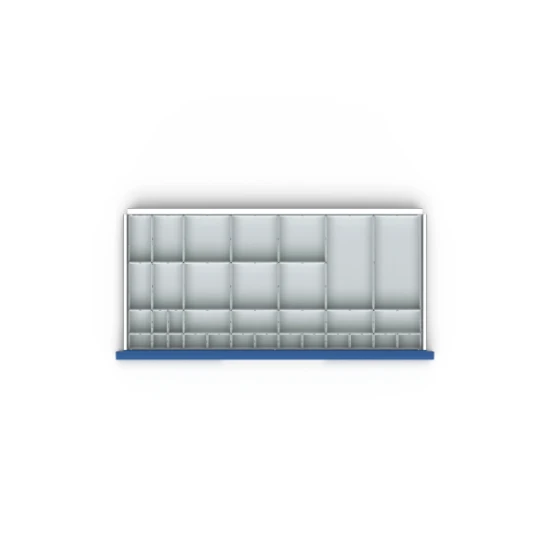 bott Verso verdelers voor schuiflade 1050x550x100mm 33 compartmenten
