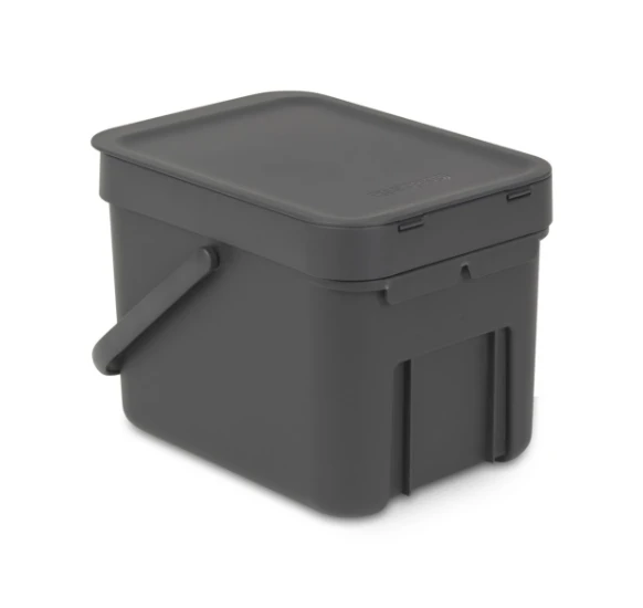 Brabantia Afvalemmer Sort & Go 6L - grijs
