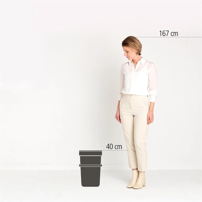 Brabantia Afvalemmer Sort & Go 16L - grijs