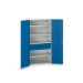 bott Verso systeemkast 1050x550x2000mm 4 legborden 2 lades 1 Perfo achterwand RAL 5010