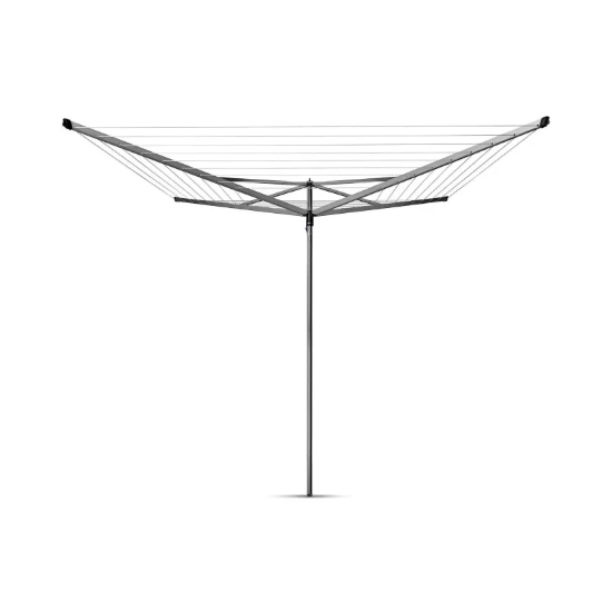 Brabantia Droogmolen Essential 50m met bodemhuls - metallic