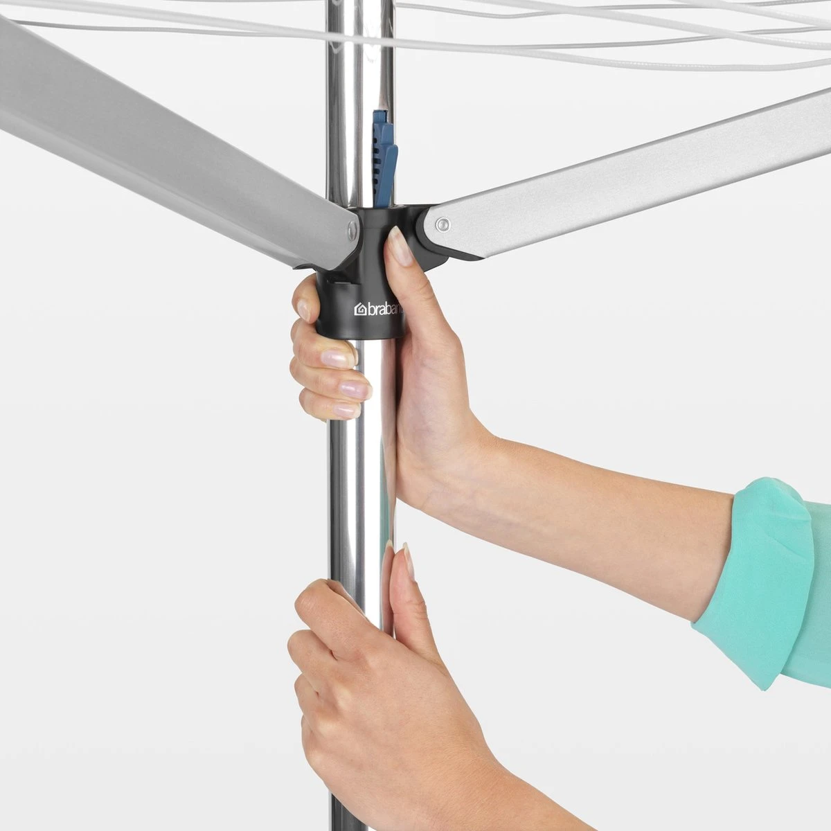 Brabantia Droogmolen Essential 50m met bodemhuls - metallic