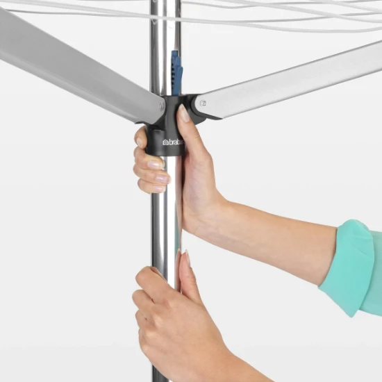 Brabantia Droogmolen Essential 50m met bodemhuls - metallic
