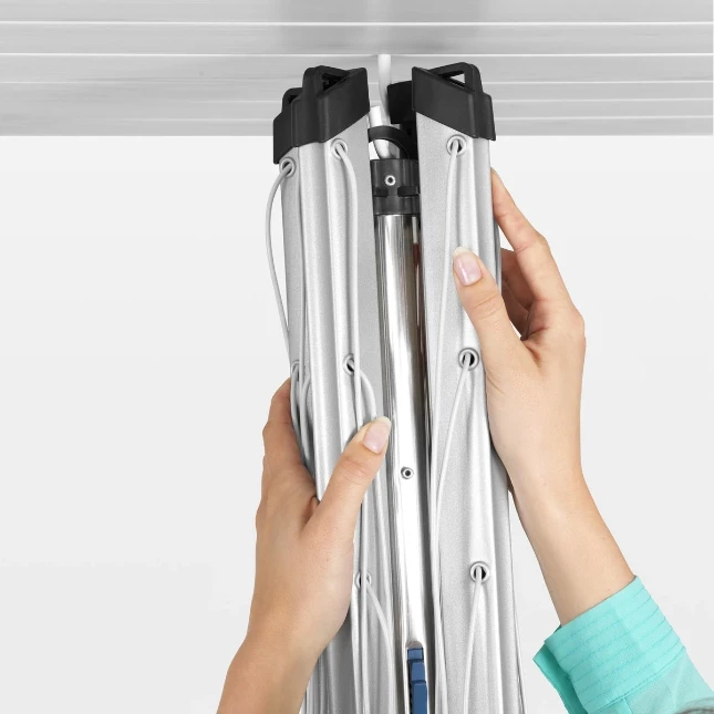 Brabantia Droogmolen Essential 50m met bodemhuls - metallic