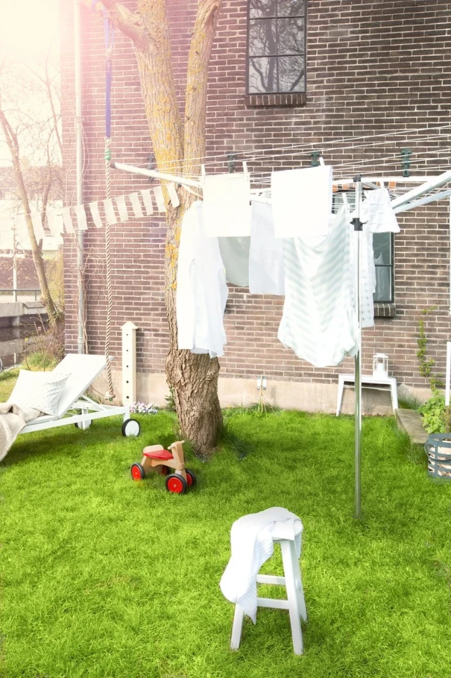 Brabantia Droogmolen Essential 50m met bodemhuls - metallic