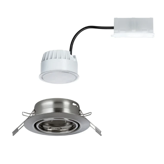 Paulmann LED-inbouwspot Base Coin 5W staal O90mm - 1-spot