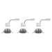 Paulmann LED-inbouwspot Base Coin bassisset 5W staal O90mm 3-spots