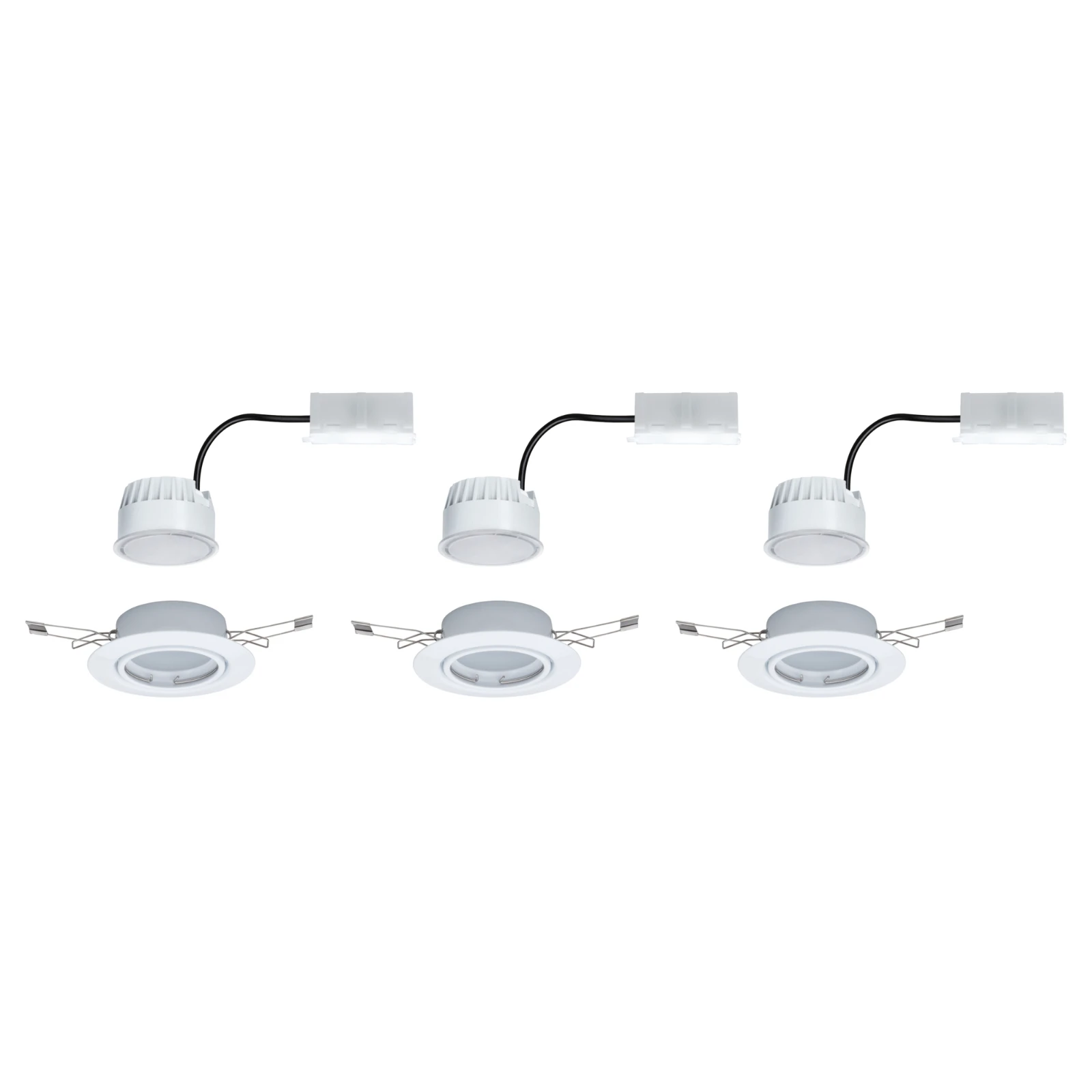 Paulmann LED-inbouwspot Base Coin bassisset 5W wit O90mm 3-spots