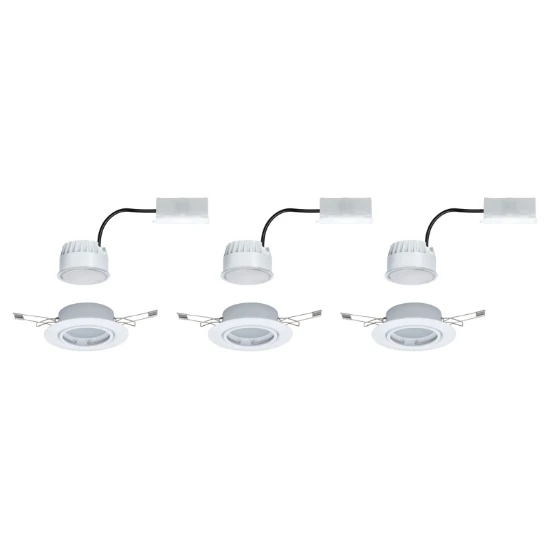 Paulmann LED-inbouwspot Base Coin bassisset 5W wit O90mm 3-spots