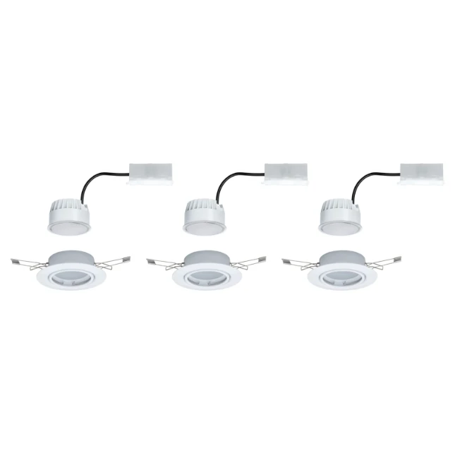 Paulmann LED-inbouwspot Base Coin bassisset 5W wit O90mm 3-spots