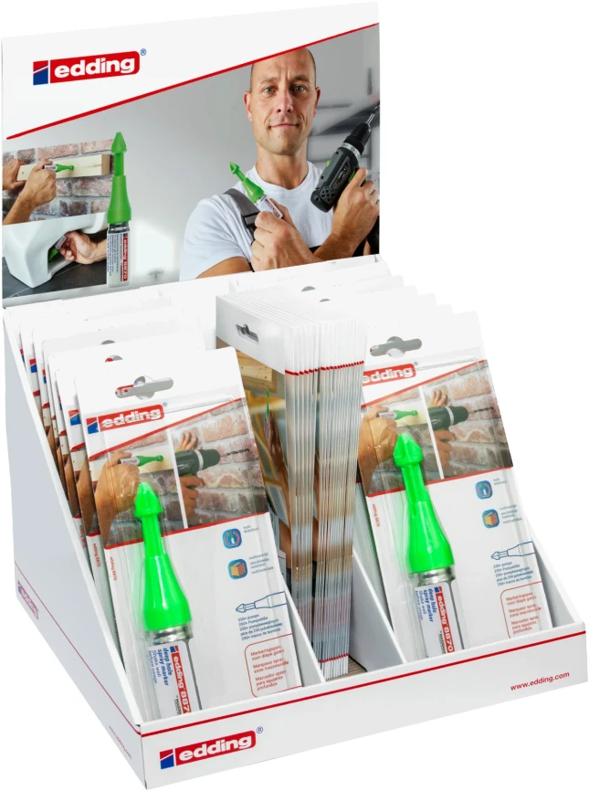 Edding Marker diepe gaten  E-8870 display 14st groene dop