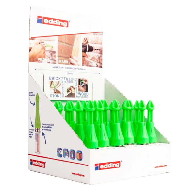 Edding Marker diepe gaten E-8870 display groene dop 30st